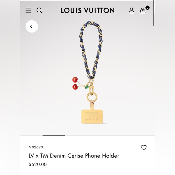 Louis Vuitton x Murakami Denim Cerise Cherry Phone Holder - Picture 7 of 12